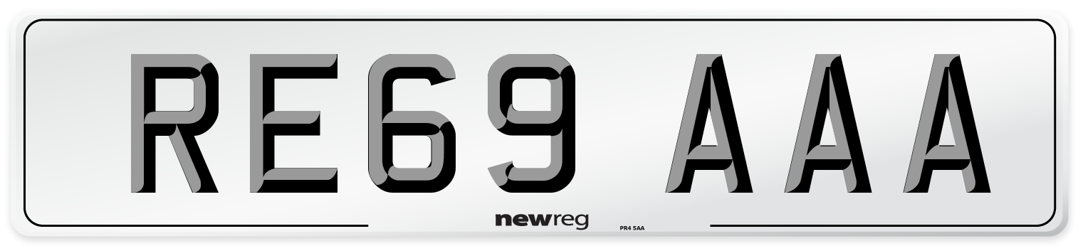 RE69 AAA Number Plate from New Reg